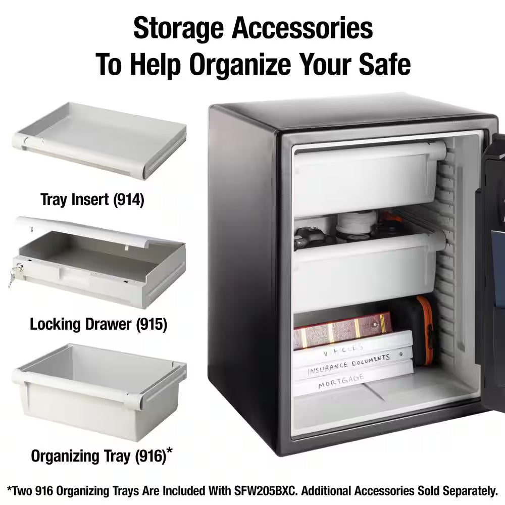 2.0 Cu. Ft. Fireproof & Waterproof Safe with Biometric Fingerprint Lock