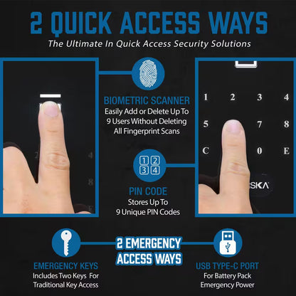 1.5 Cu. Ft. Touchscreen Biometric Keypad Security Safe