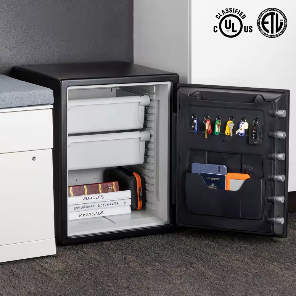 2.0 Cu. Ft. Fireproof & Waterproof Safe with Biometric Fingerprint Lock