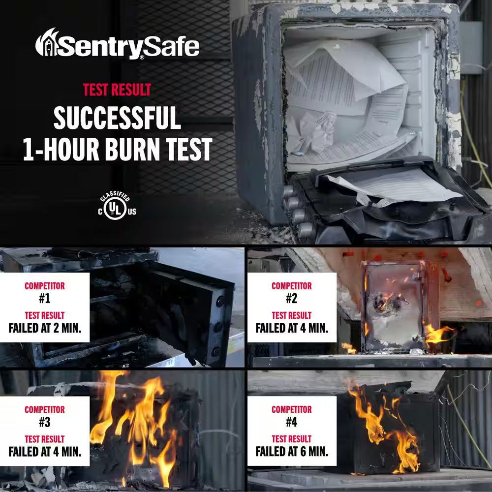 2.0 Cu. Ft. Fireproof & Waterproof Safe with Biometric Fingerprint Lock