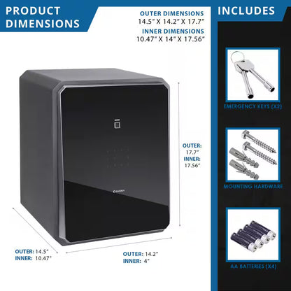 1.5 Cu. Ft. Touchscreen Biometric Keypad Security Safe