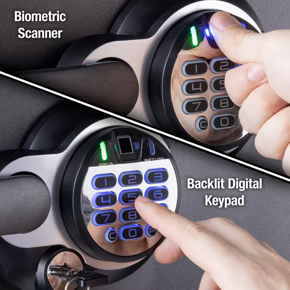 2.0 Cu. Ft. Fireproof & Waterproof Safe with Biometric Fingerprint Lock