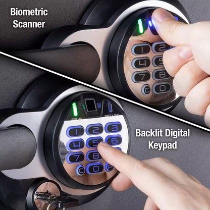 2.0 Cu. Ft. Fireproof & Waterproof Safe with Biometric Fingerprint Lock